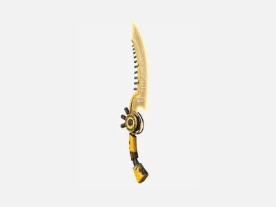 SciFi Dagger A08 Yellow - Sci Fi Weapon Design Low-poly 3D model