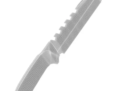 battle knife v15 3D model