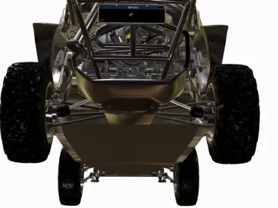 buggy 4x4 ucrania Low-poly 3D model