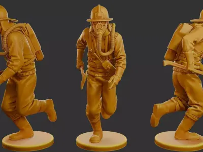 Czechoslovakian firefighter 90s 004 3D print model