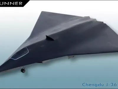 Chengdu J 36 Venom Free low-poly 3D model
