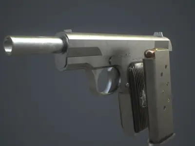 Tokarev Pistol TT Low-poly 3D model