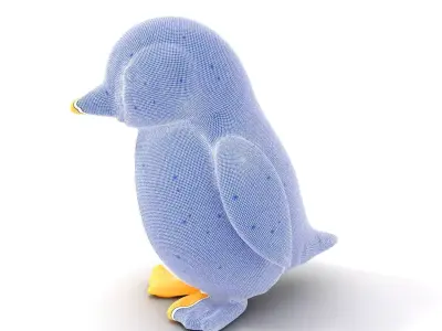Charming Penguin Figure model pack Low-poly 3D model