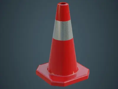 Traffic Cone 3A Low-poly 3D model