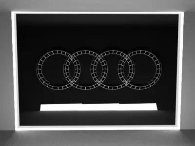 AUDI LOGO Low-poly 3D model