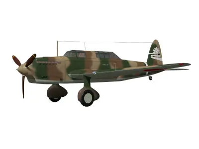 Ki32 Type 98 Light Bomber Mary 3D model