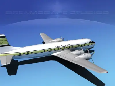 Douglas DC-7C Arlington Air 3D model