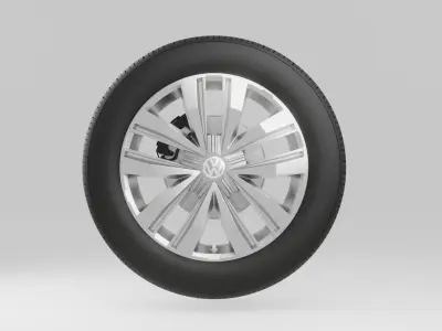 Amarok highline doublecab UK Spec 2020 Wheel 3D Model 3D model