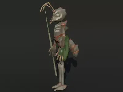 Low Poly Stylized Monster - Mutated Ant Low-poly 3D model