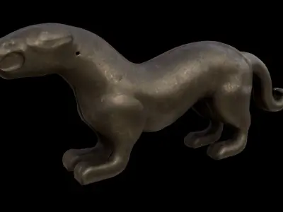 Ancient Chinese Talisman - Tiger Talisman Low-poly 3D model