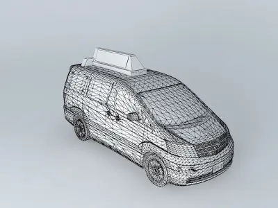 Toyota Alphard LHD Taxicab Free 3D model