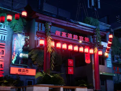 Tokyo Street Part 2 Low-poly 3D model