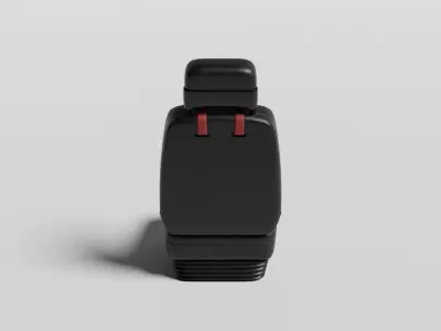 Aircraft pilot seat 3D model