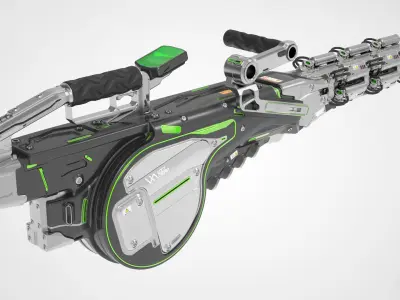 Concept Electron Pulse Cannon 3D model