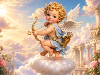 Cupid on a Cloud 3D model
