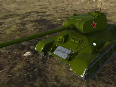 T-34-85  Low-poly 3D model
