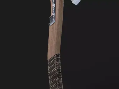 Magical Tomahawk Hatchet Axe Low-poly 3D model