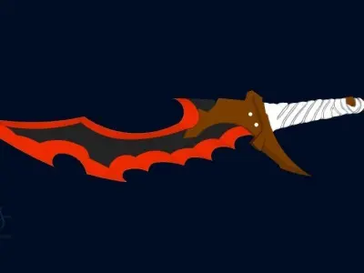 knight slayer dagger 3D model