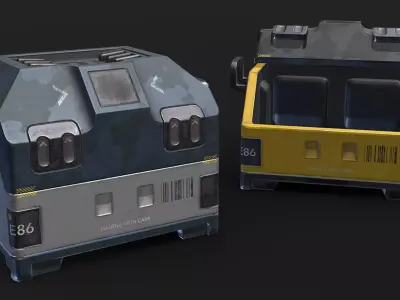 Sci-fi Loot Crate PBR low-poly Game Prop Low-poly 3D model