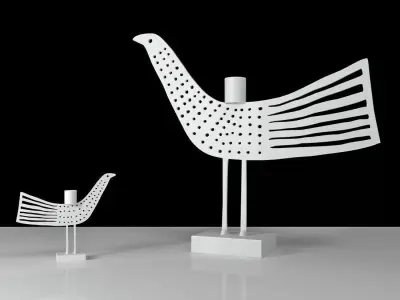 Dotbird bird candle holder 3D model