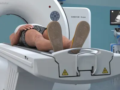 Tomograph Siemens with Patient 3D model