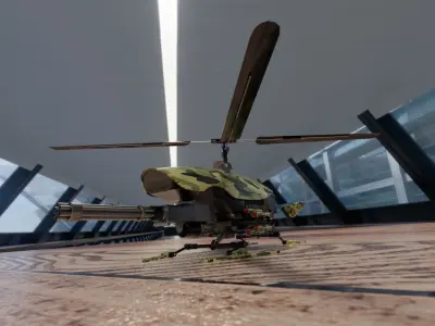 BotCopter Low-poly 3D model