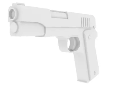 M1911 Pistol Low-poly 3D model