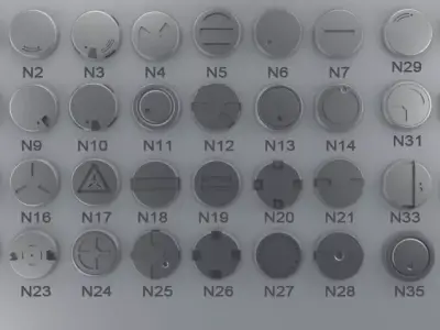 Robot parts 3D model