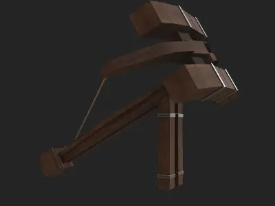 Siege Ballista Free low-poly 3D model