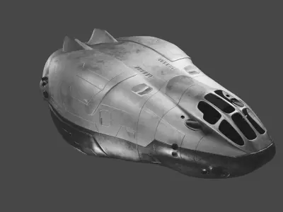 Scifi Futuristic SpaceShip 3D model