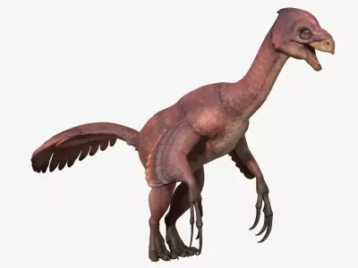 Therizinosaurus dinosaur Low-poly 3D model