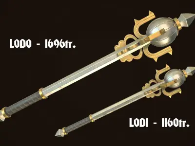 Mace 10 Low-poly 3D model