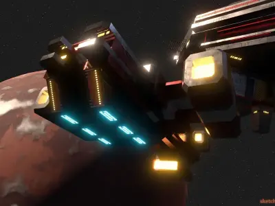 Starships Pack 1 Low-poly 3D model