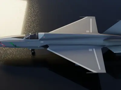 Mikoyan-Gurevich MIG-X21 Fishbone Low-poly 3D model