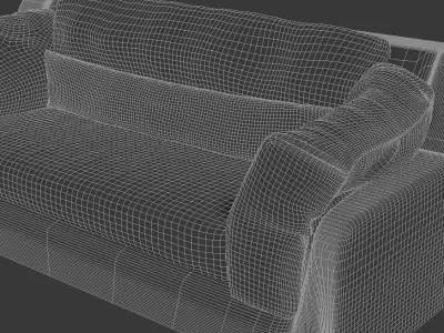 Classic Executive veneer desk with office furniture Free 3D model