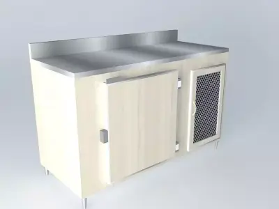 Kit703 Refrigerated Counter 1 port by Alex Marques Free 3D model
