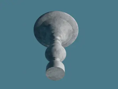 Birdbath pedestal Free low-poly 3D model