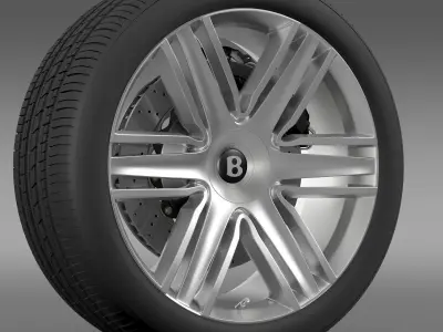 Bentley Continental GTC 2015 wheel 3D model