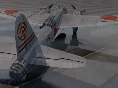 Nakajima Ki-49 Donryu - aka Helen 3D model