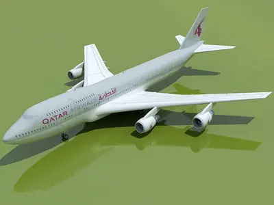 Qatar Airways Boeing 747 3D model
