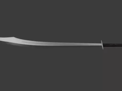 Malhus Sword  Balkan Curved Blade Low-poly 3D model