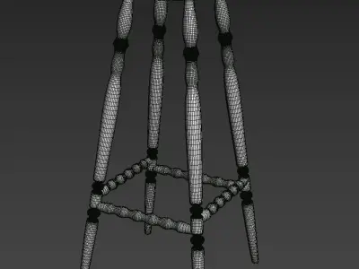 Old Bar Chair Free 3D model
