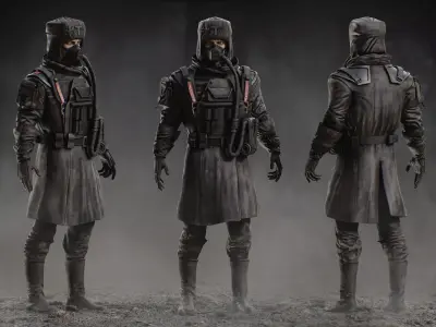 Ursus Soldier Low-poly 3D model