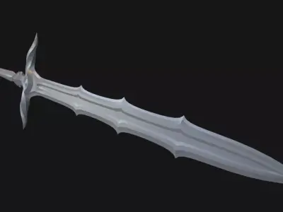 Demonic Sword Low-poly 3D model