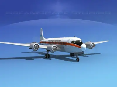 Douglas DC-6 US Weather Bureau 3D model