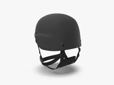 Kevlar Helmet Black Low-poly 3D model