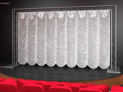 Stage Curtains Collection 3D model