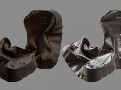 Crushed Fish Can 04 3D model