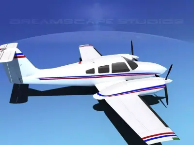 Piper PA-44-180T Turbo Seminole V10 3D model