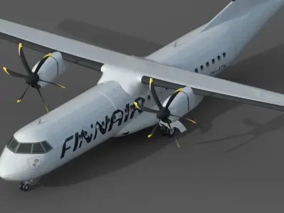 ATR-72 Low-poly 3D model
